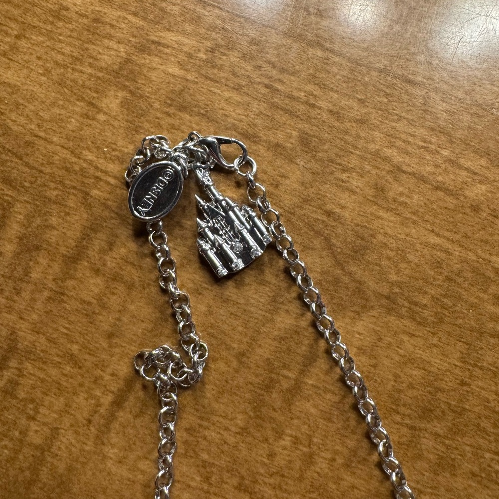 Walt Disney World Silver Cinderella Castle Necklace